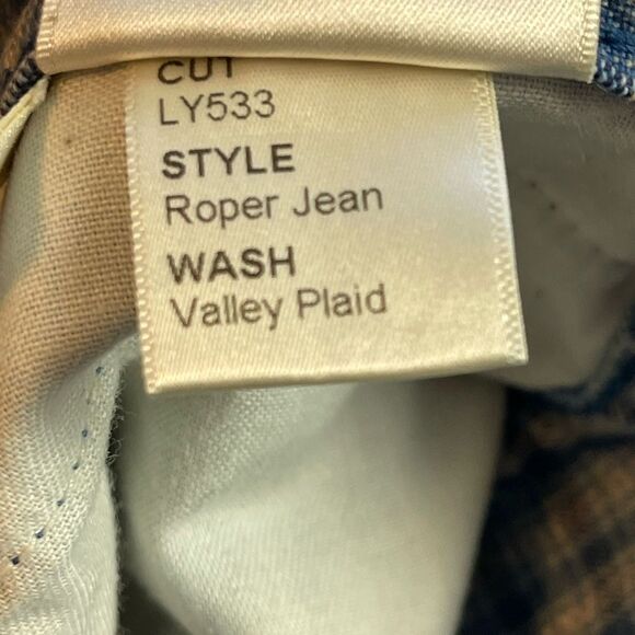 Reformation Valley Plaid Roper Straight Leg Jeans - 26 - Picture 7 of 11